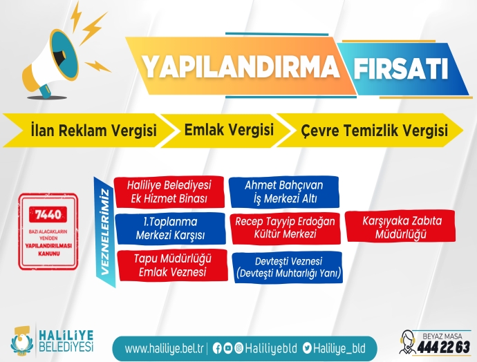 Haliliye’de yapılandırma fırsatı devam ediyor