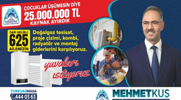 Başkan Kuş’tan Eyyübiyeli 625 Aileye Doğalgaz Müjdesi