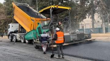 Büyükşehir’den Emniyet Caddesi’nde Sıcak Asfalt Çalışması