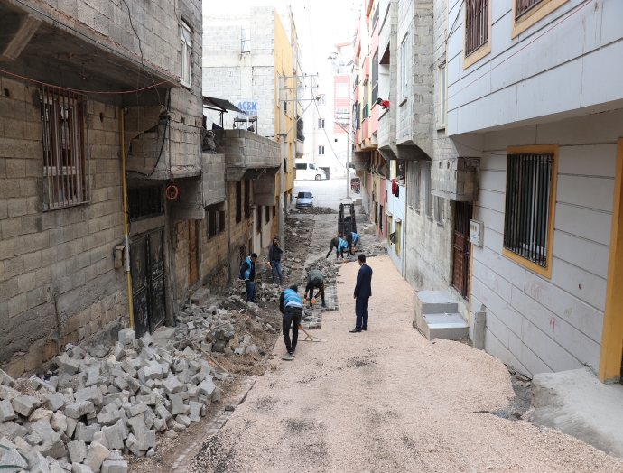 Haliliye’de üst yapı için ekipler sahada