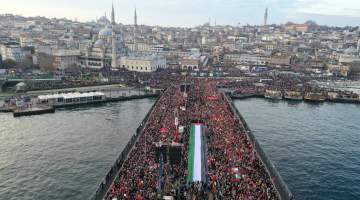 Yılın ilk gününde Filistin’e Destek Yürüyüşü