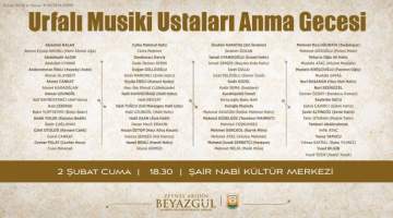 Büyükşehir’den Şanlıurfalı Ustaları Anma Gecesi