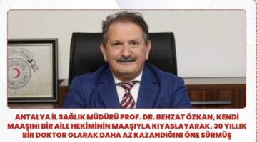 Hekimlerden Antalya İl Sağlık Müdürü Behzat Özkan’a Tepki