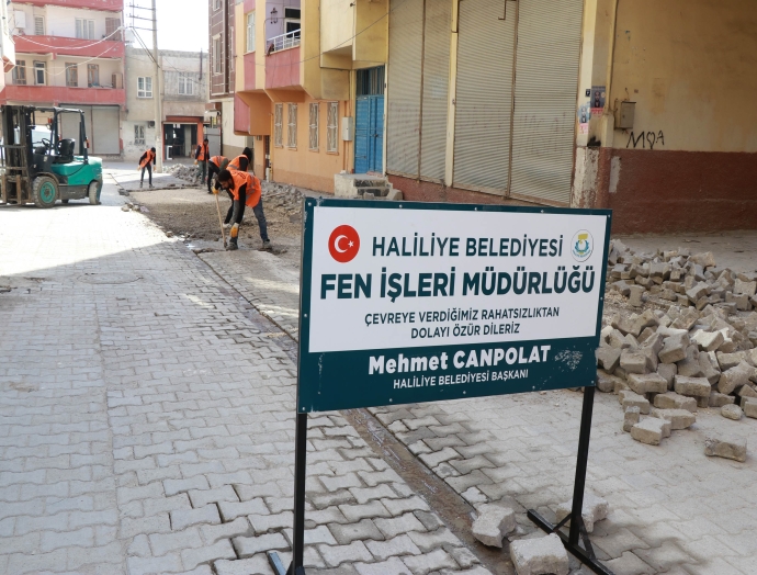 Haliliye Belediyesi’nden Devteyşti Mahallesinde Üst Yapı Çalışmaları