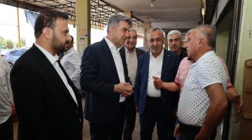 AK Parti il Başkanı Günbegi hal esnafını ziyaret etti