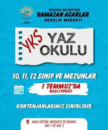 Siverek’te YKS’ye hazırlanan öğrencilere yaz okulu desteği