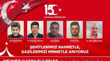 Başkan Gülpınar’dan 15 Temmuz Demokrasi ve Milli Birlik Günü Mesajı