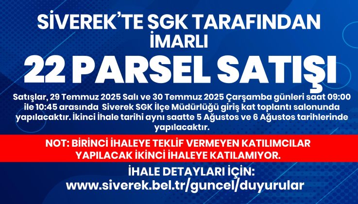 Siverek Belediyesi’ne Ait 22 Taşınmaz İcra Yoluyla Satışa Çıkıyor