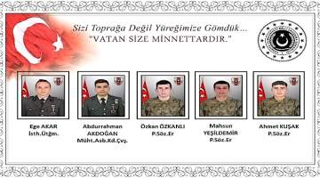 Pençe-Kilit Harekatı bölgesinden MSB acı haberi duyurdu