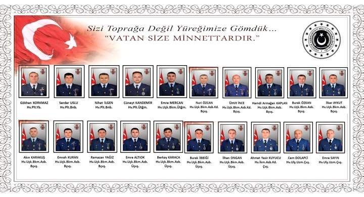 Düşen askeri uçakta 20 havacı şehit oldu
