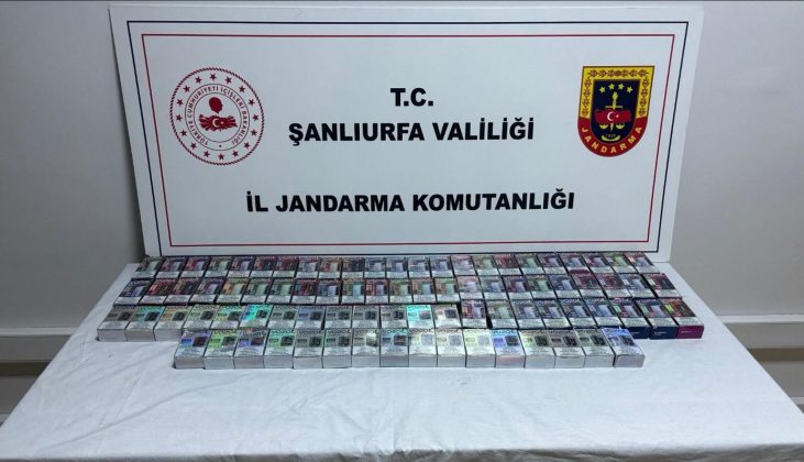 Şanlıurfa’da durdurulan araçta gümrük kaçağı sigara ele geçirildi