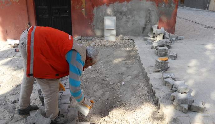 Haliliye Belediyesi, Yavuz Selim Mahallesi’nde üst yapı çalışmalarını sürdürüyor