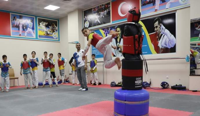 Haliliye’de kış SporOkullarında Tekvando heyecanı