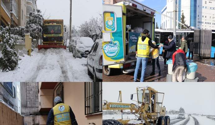 Olumsuz havaya rağmen ihtiyaç sahibi ailelere sıcak yemek ulaştırıldı