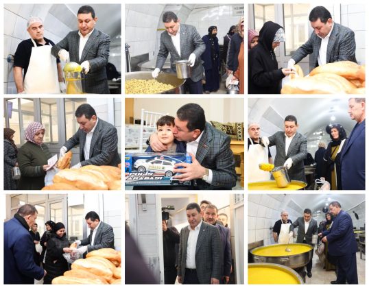 Başkan Özyavuz Aşevinde İhtiyaç Sahiplerine Yemek Dağıttı