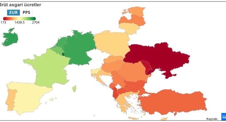 Avrupa’da asgari ücret